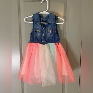 Toddler jean tutu dress 💕 Size 3T. So adorable and barely worn!